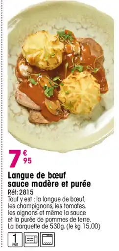 Croque Gel Langue de bœuf offre