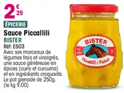 Croque Gel BISTER Sauce Piccallili offre