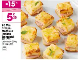 Croque Gel Mini Croque-Monsieur jambon Emmental offre