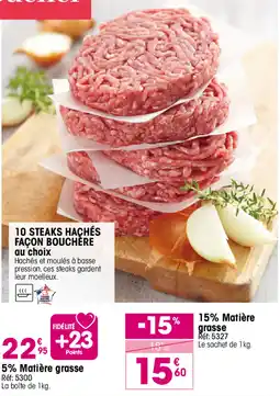 Croque Gel 10 STEAKS HACHÉS FAÇON BOUCHÈRE offre