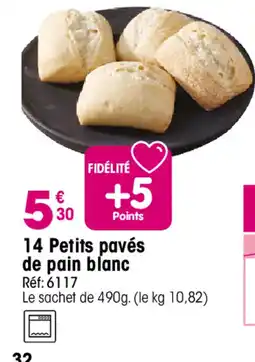 Croque Gel 14 Petits pavés de pain blanc offre