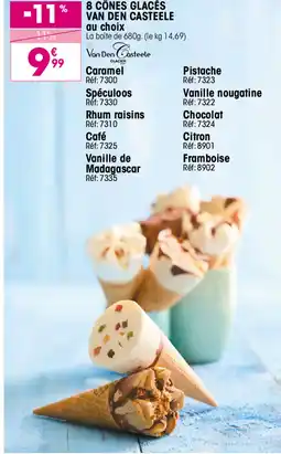 Croque Gel Van Den Casteele 8 Cônes Glacés offre