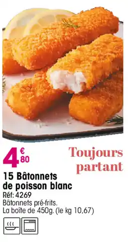 Croque Gel Bâtonnets de poisson blanc offre