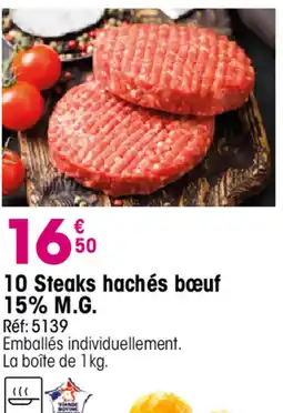Croque Gel 10 Steaks hachés bœuf 15% M.G offre