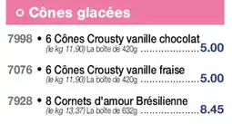 Croque Gel Cônes Crousty offre