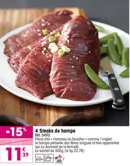 Croque Gel 4 Steaks de hampe offre