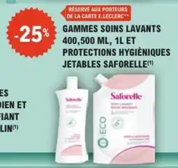 E.Leclerc Parapharmacie Saforelle Gamme soins lavants offre