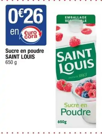 Cora x Carrefour Sucre en poudre Saint Louis offre