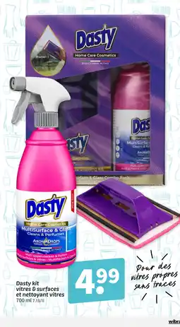 Wibra Dasty kit vitres & surfaces et nettoyant vitres offre