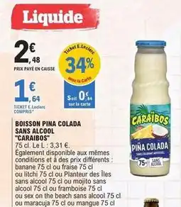 E.Leclerc E.leclerc - boisson pina colada sans alcool offre
