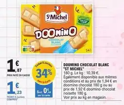 E.Leclerc St michel - doomino chocolat blanc offre