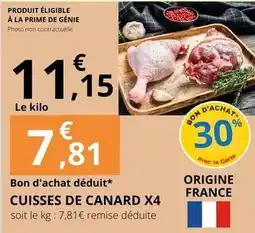 E.Leclerc Prime - cuisses de canard x4 offre