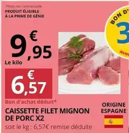E.Leclerc Prime - caissette filet mignon de porc x2 offre