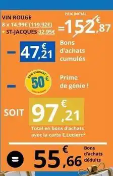 E.Leclerc Prime - vin rouge offre