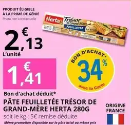 E.Leclerc Herta - pâte feuilletée trésor de grand-mère offre