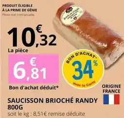 E.Leclerc Prime - saucisson brioché randy offre
