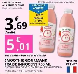 E.Leclerc Prime - smoothie gourmand fraise innocent offre