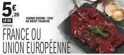 E.Leclerc Viande bovine: foie de bœuf tranché offre