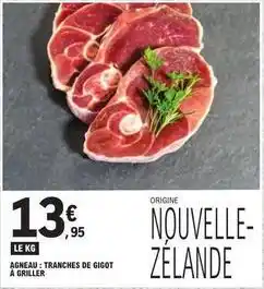 E.Leclerc Agneau: tranches de gigot à griller offre