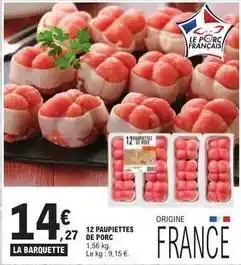 E.Leclerc 12 paupiettes de porc offre