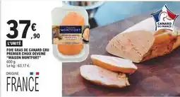 E.Leclerc Canard - foie gras de cru premier grand a deviné offre
