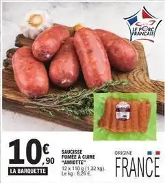 E.Leclerc Saucisse fumee a cuire offre