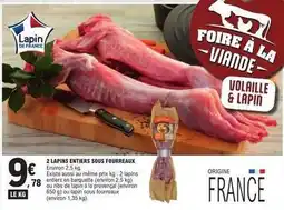 E.Leclerc 2 lapins entiers sous fourreaux offre