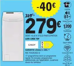 E.Leclerc Candy - lave-linge top offre