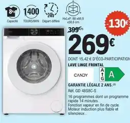 E.Leclerc Candy - garantie l'egale 2 ans offre