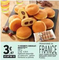 E.Leclerc 12 beignets chocolat noisette offre
