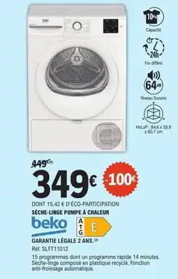 E.Leclerc Beko - garantie légale z ans offre