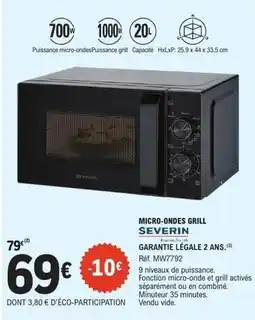 E.Leclerc Severin - micro-ondes grill offre