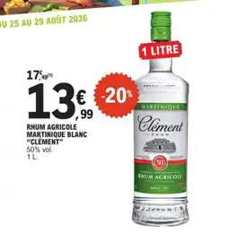 E.Leclerc U - rhum agricole martinique blanc offre