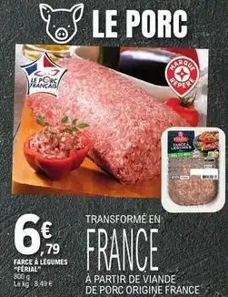 E.Leclerc Ferial - farcie à légumes offre