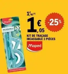 E.Leclerc Maped - kit de tracage incassable 3 pièces offre