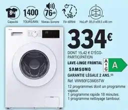 E.Leclerc Samsung - lave-linge frontal garanti legale 2 ans offre