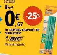 E.Leclerc Bic - 10 crayons graphite hb evolution offre