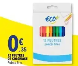 E.Leclerc 12 feutres de coloriage offre