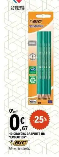 E.Leclerc Bic - 10 cray-ons graphite offre