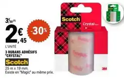 E.Leclerc Scotch - 3 rubans adhésifs crystal offre