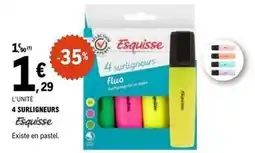 E.Leclerc Esquisse - 4 surligneurs offre