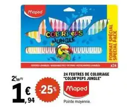 E.Leclerc Maped - 24 feutres de coloriage color' peps jungle offre