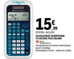 E.Leclerc Texas instruments - calculatrice scientifique t-college plus solaire offre