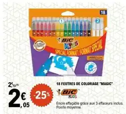 E.Leclerc Bic - 18 feutres de coloriage magic offre