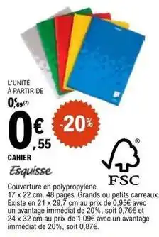 E.Leclerc Esquisse - cahier offre