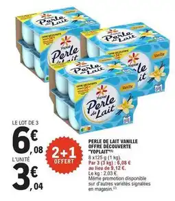 E.Leclerc Yoplait - perle de lait vanille offre découverte toplait offre