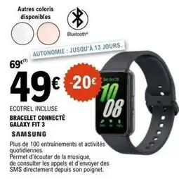 E.Leclerc Samsung - bracelet connecté galaxy fit 3 offre