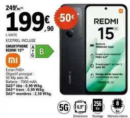 E.Leclerc Ecotrel incluse smartphone redmi 15 offre