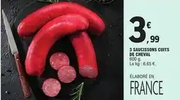 E.Leclerc 3 saucissons cuits de cheval offre