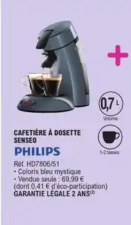 E.Leclerc Philips - cafetière à dosette senseo offre